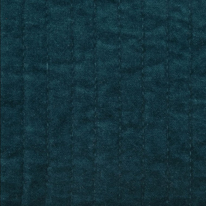 Stonewashed Cotton Velvet Quilt Deep Blue