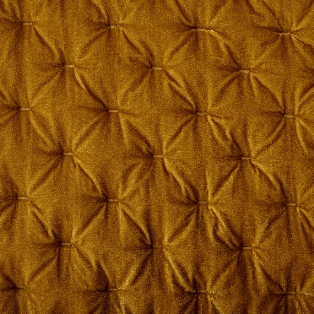 Sienna Faux Silk Velvet Quilt Copper Saffron