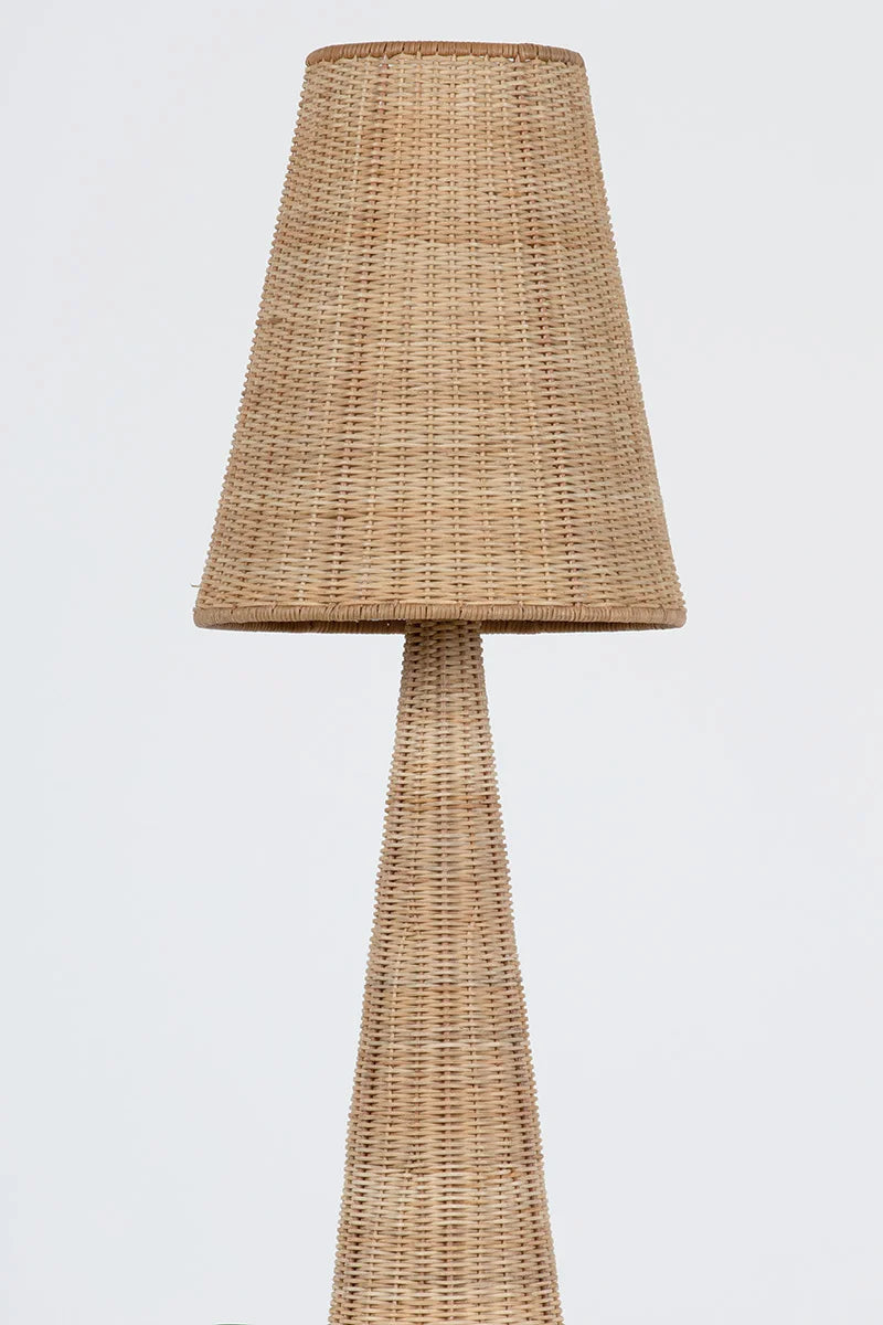 A Fig House Rattan Wicker Table Lamp