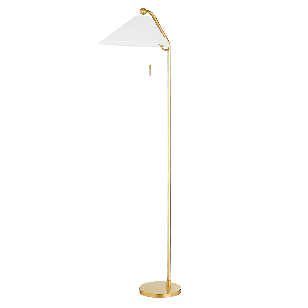 Lynnie Shell Shaped Brass Floor Lamp