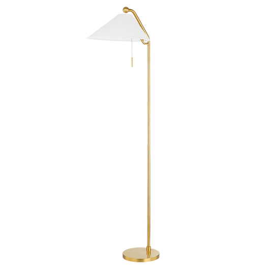 Lynnie Shell Shaped Brass Floor Lamp