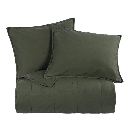 Cotton Stonewashed Canvas Coverlet Duffle Green