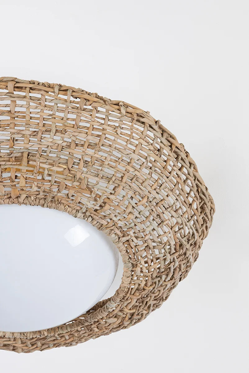 Kingston Coastal Rattan Flush Mount