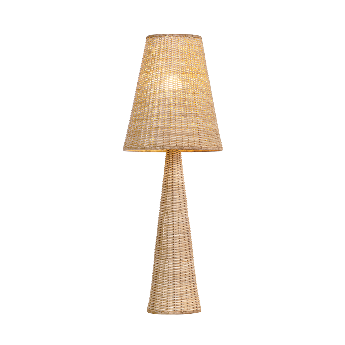 A Fig House Rattan Wicker Table Lamp