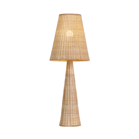 A Fig House Rattan Wicker Table Lamp