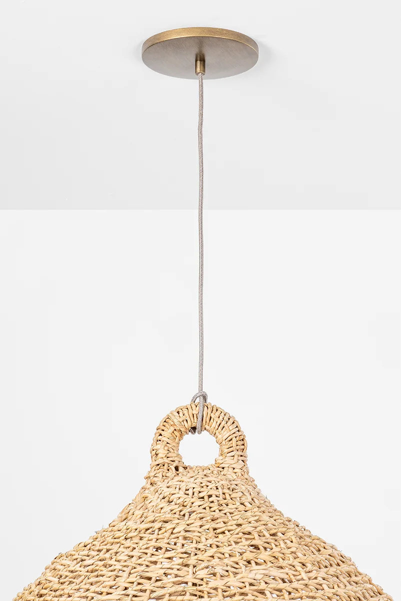 Droplet Rattan Coastal Pendant Small