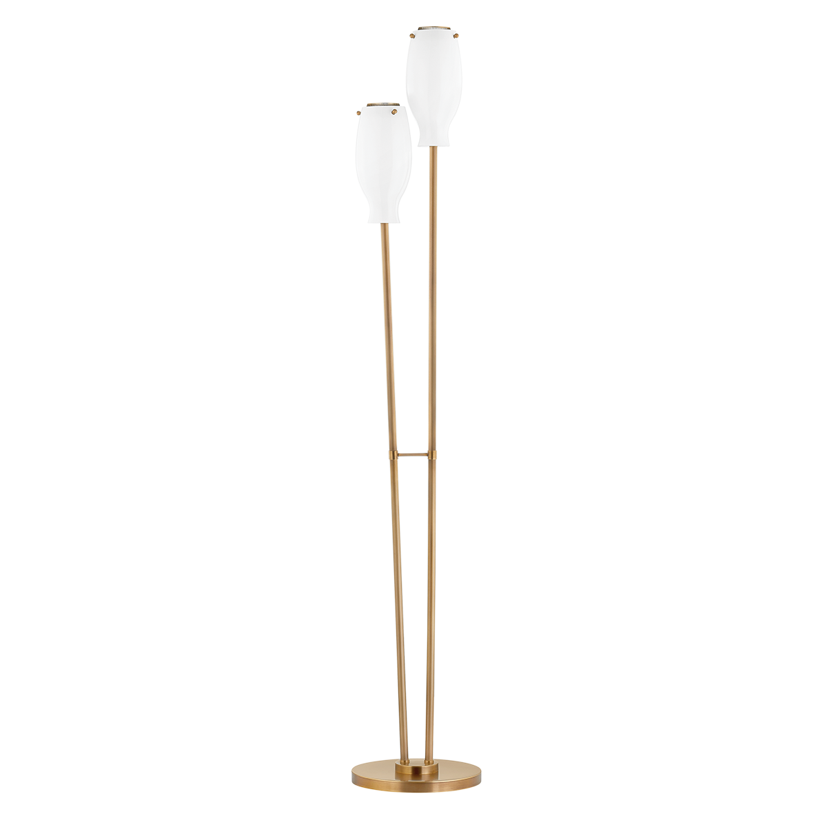 Lagoon Glossy Glass Brass Floor Lamp