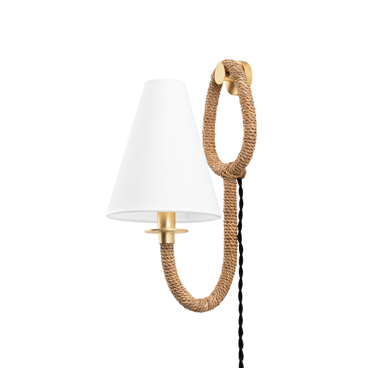 Deven Rope Plug-In Wall Sconce