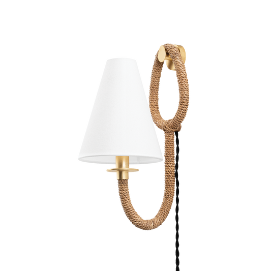 Deven Rope Plug-In Wall Sconce