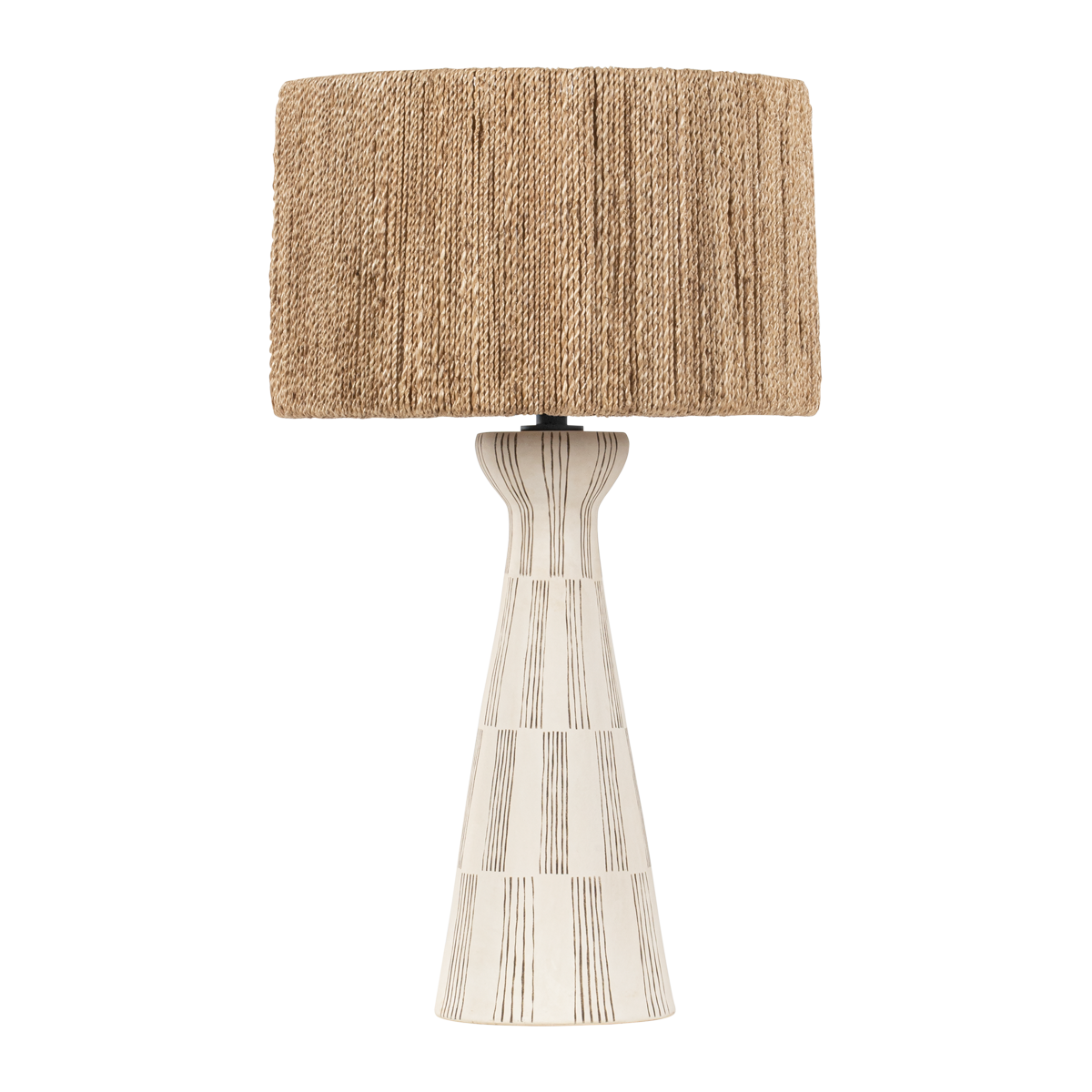 Sweet Palm Rattan Checkered Table Lamp