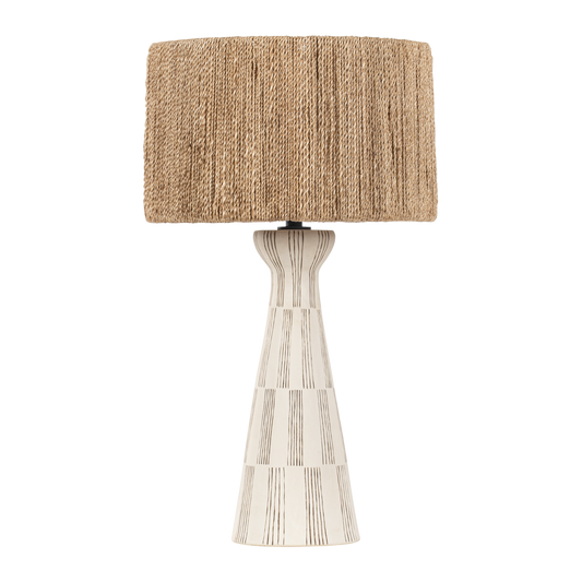 Sweet Palm Rattan Checkered Table Lamp