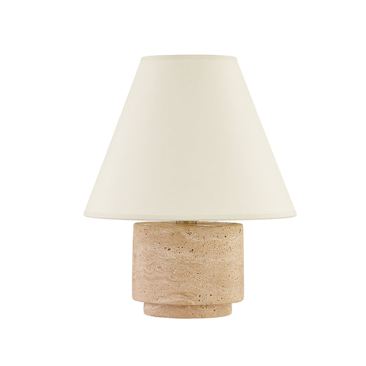 Organic Desert Travertine Shade Table Lamp