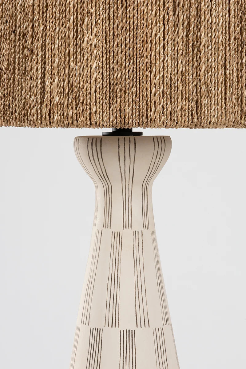 Sweet Palm Rattan Checkered Table Lamp