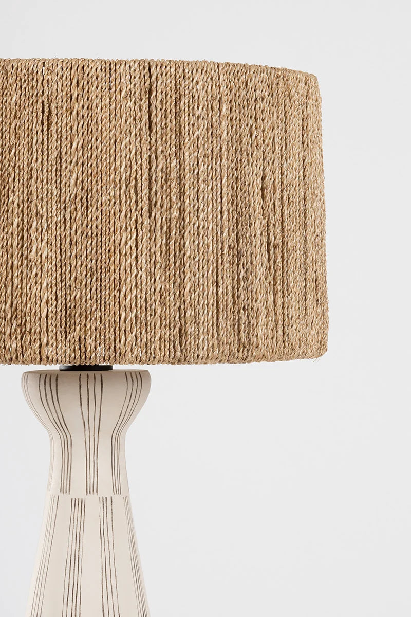 Sweet Palm Rattan Checkered Table Lamp