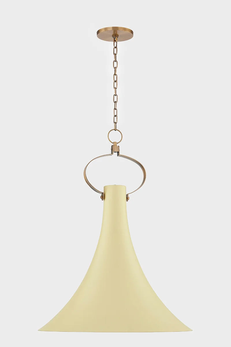 Belle Sand Curved Pendant Large