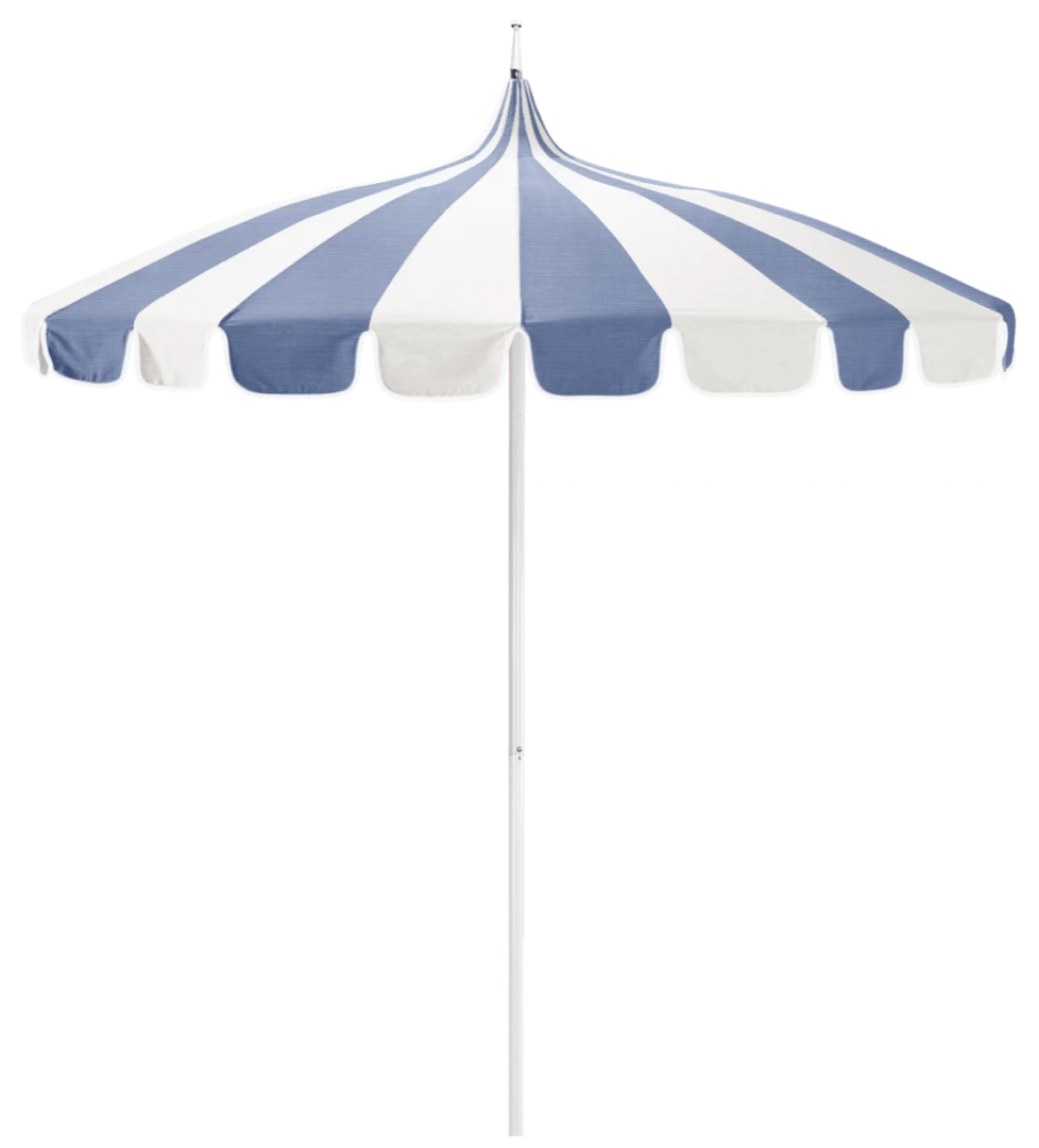 Vintage Pagoda Air Blue Sunbrella Patio Umbrella 8.5 ft.