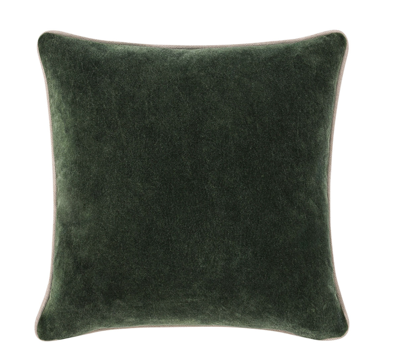 Dark Green Velvet Pillow - Set of Two