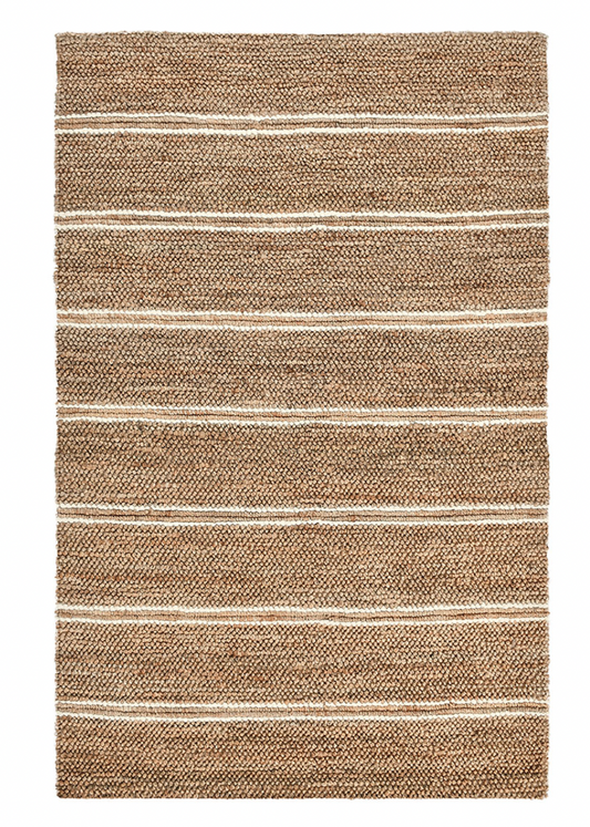 Striped Handwoven Sustainable Jute Rug