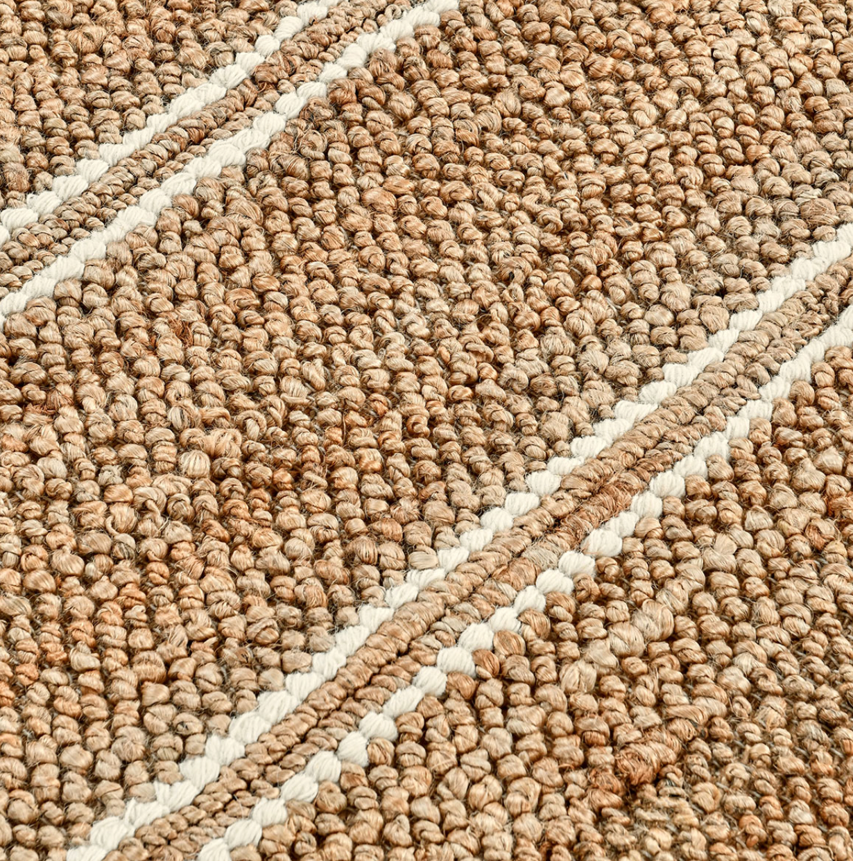 Striped Handwoven Sustainable Jute Rug