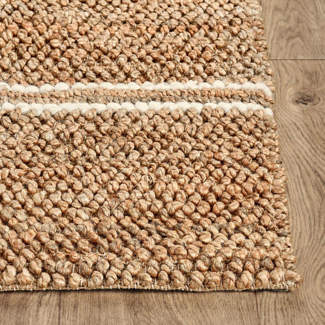 Striped Handwoven Sustainable Jute Rug