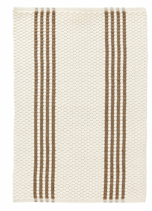 Performance Ivory Coconut Stripe Outdoor Rug