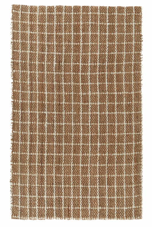 Windowpane Natural/Ivory Jute Rug