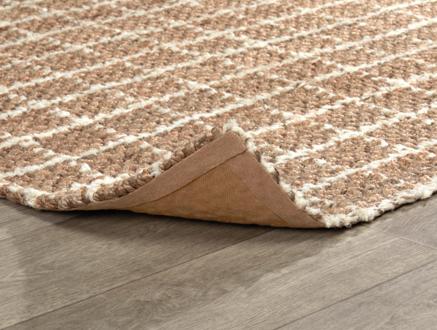 Windowpane Natural/Ivory Jute Rug