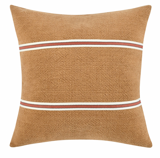 Chestnut Flax Linen Brown Terracotta Pillow - Set of Two