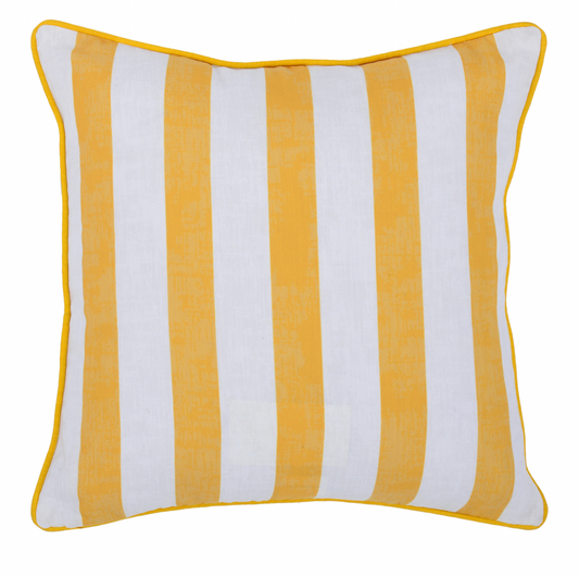 Sunshine Yellow Striped Outdoor Pillow - Set of Two