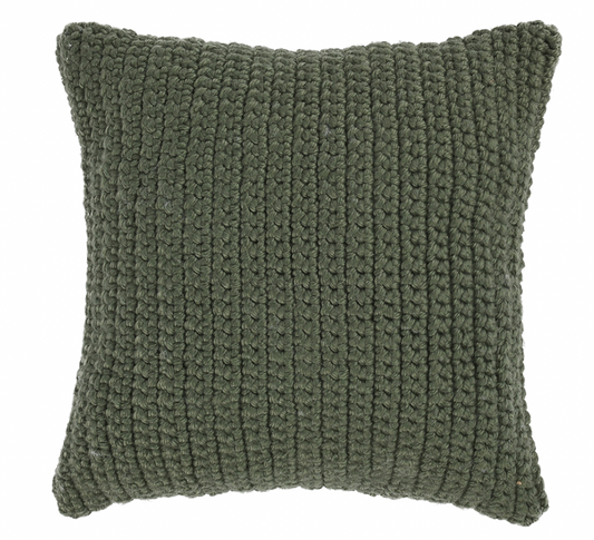 Outdoor Forest Green Handwoven Pillow - Set of Two