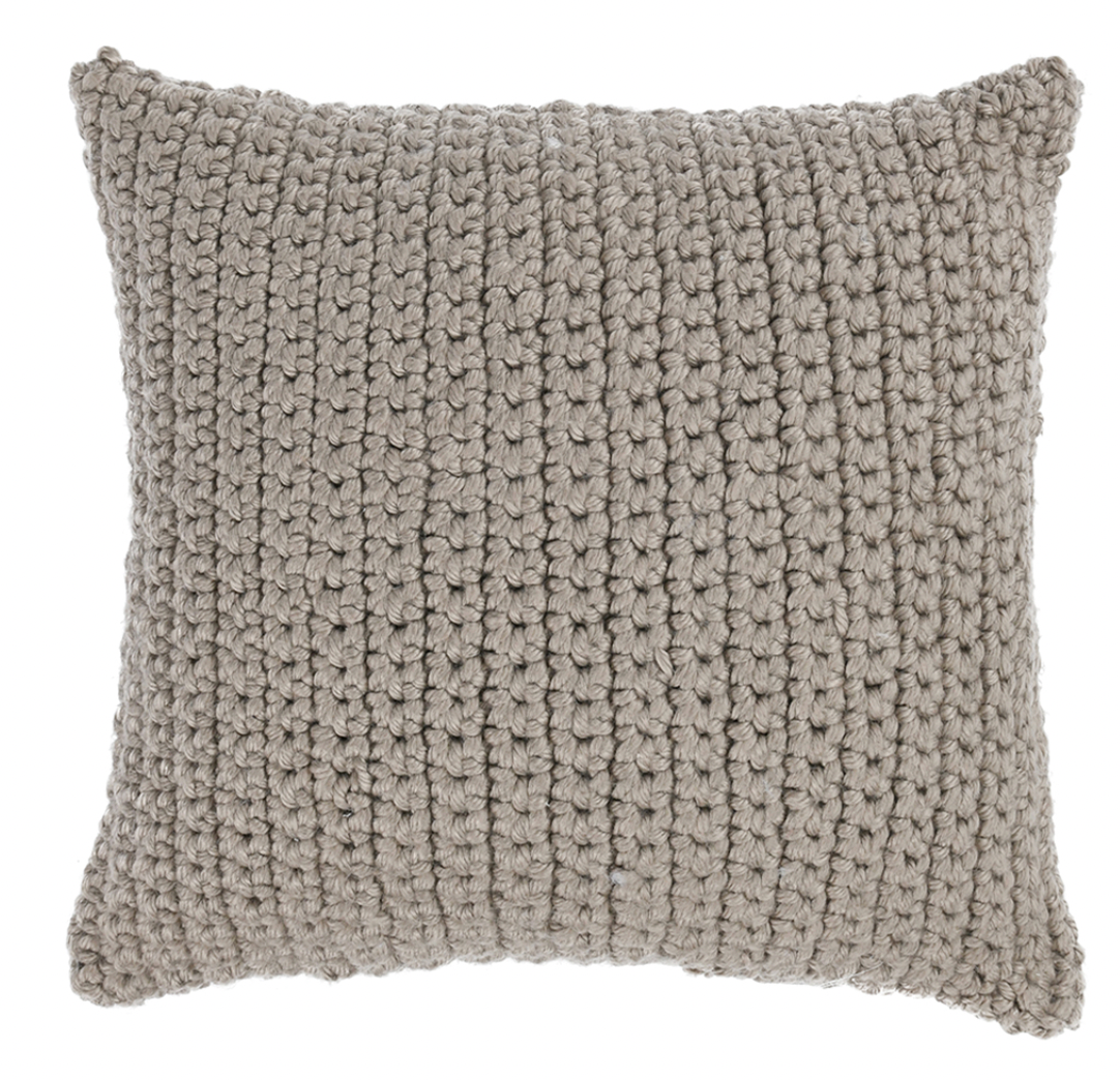 Outdoor Light Grey Day Handwoven Pillow - Set of Two