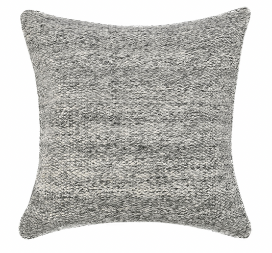 Textured Grey Outdoor Pillow - Set of Two