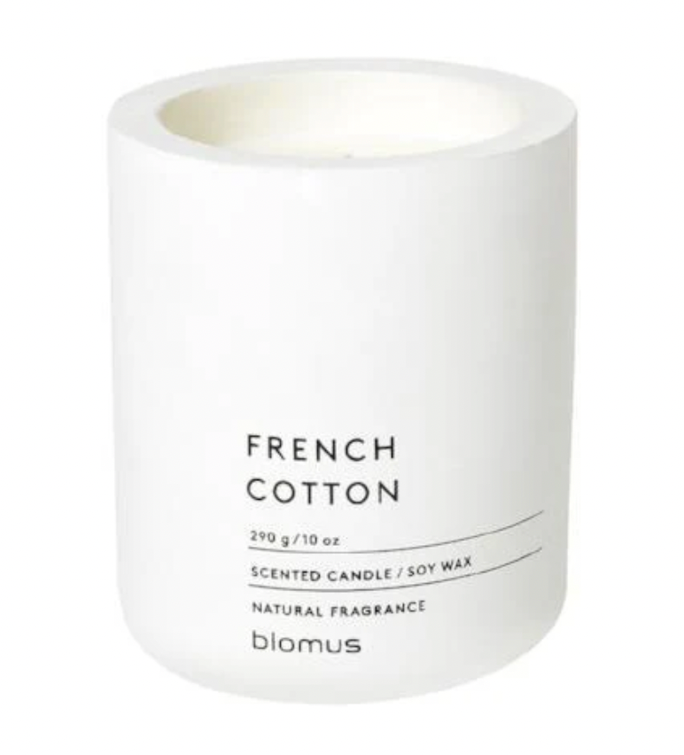 French Cotton Scented Concrete Candle blomus FRAGA