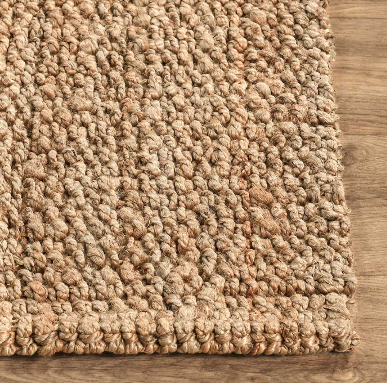 Chunky Handwoven Jute Rug Natural