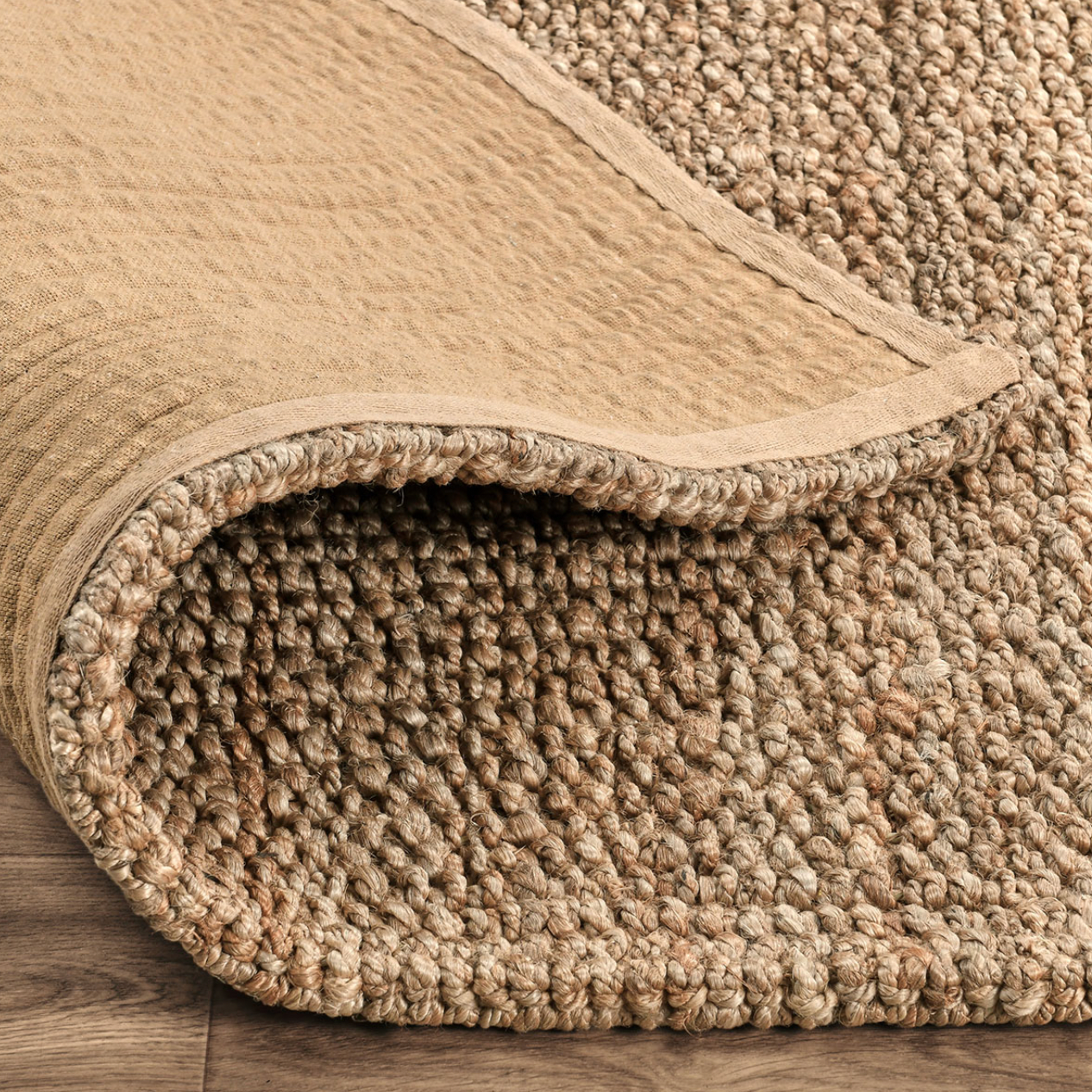 Chunky Handwoven Jute Rug Natural