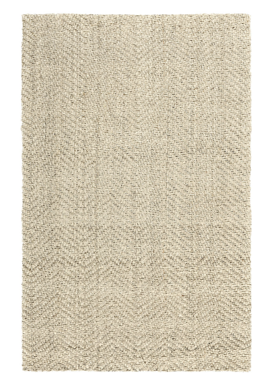 Herringbone Handwoven Jute Rug Ivory