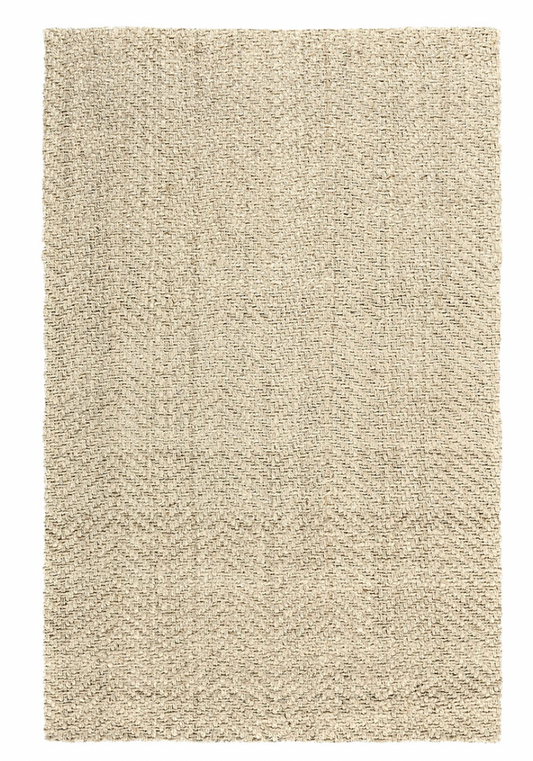 Herringbone Handwoven Jute Rug Ivory