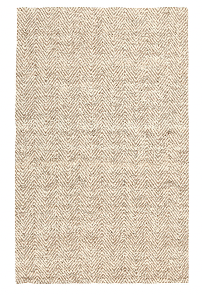 Herringbone Chenille Jute Rug Ivory Natural