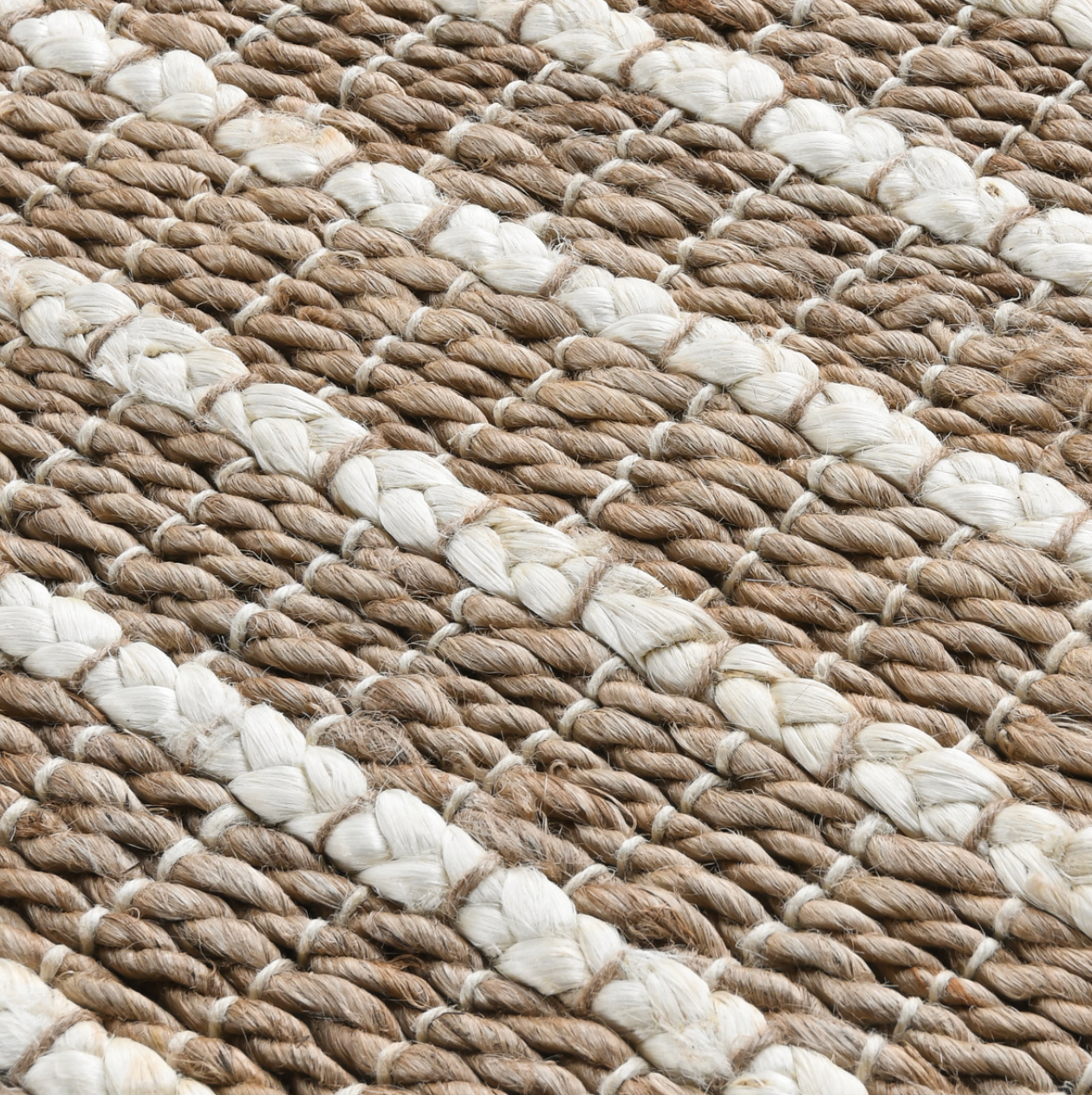 Beach Sand Handwoven Jute Rug Desert Ivory