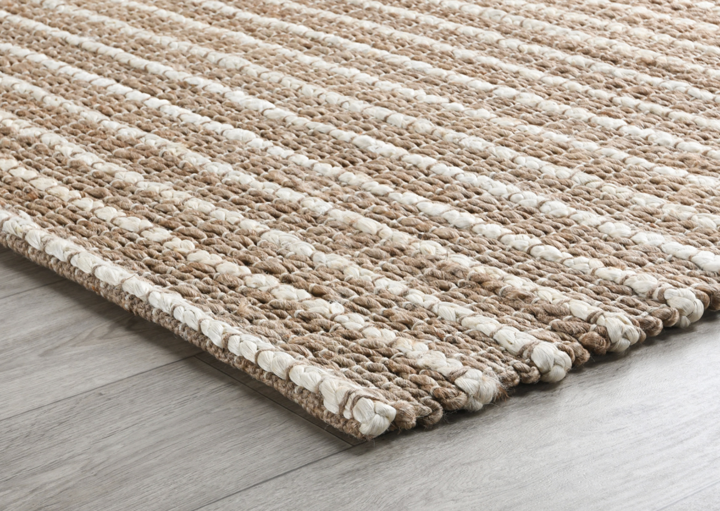 Beach Sand Handwoven Jute Rug Desert Ivory