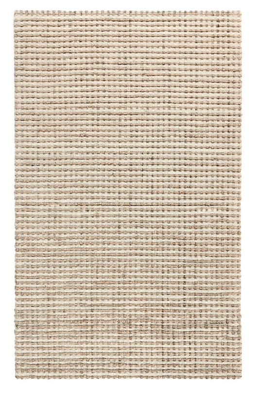 Surf City Handwoven Jute Rug Ivory Natural