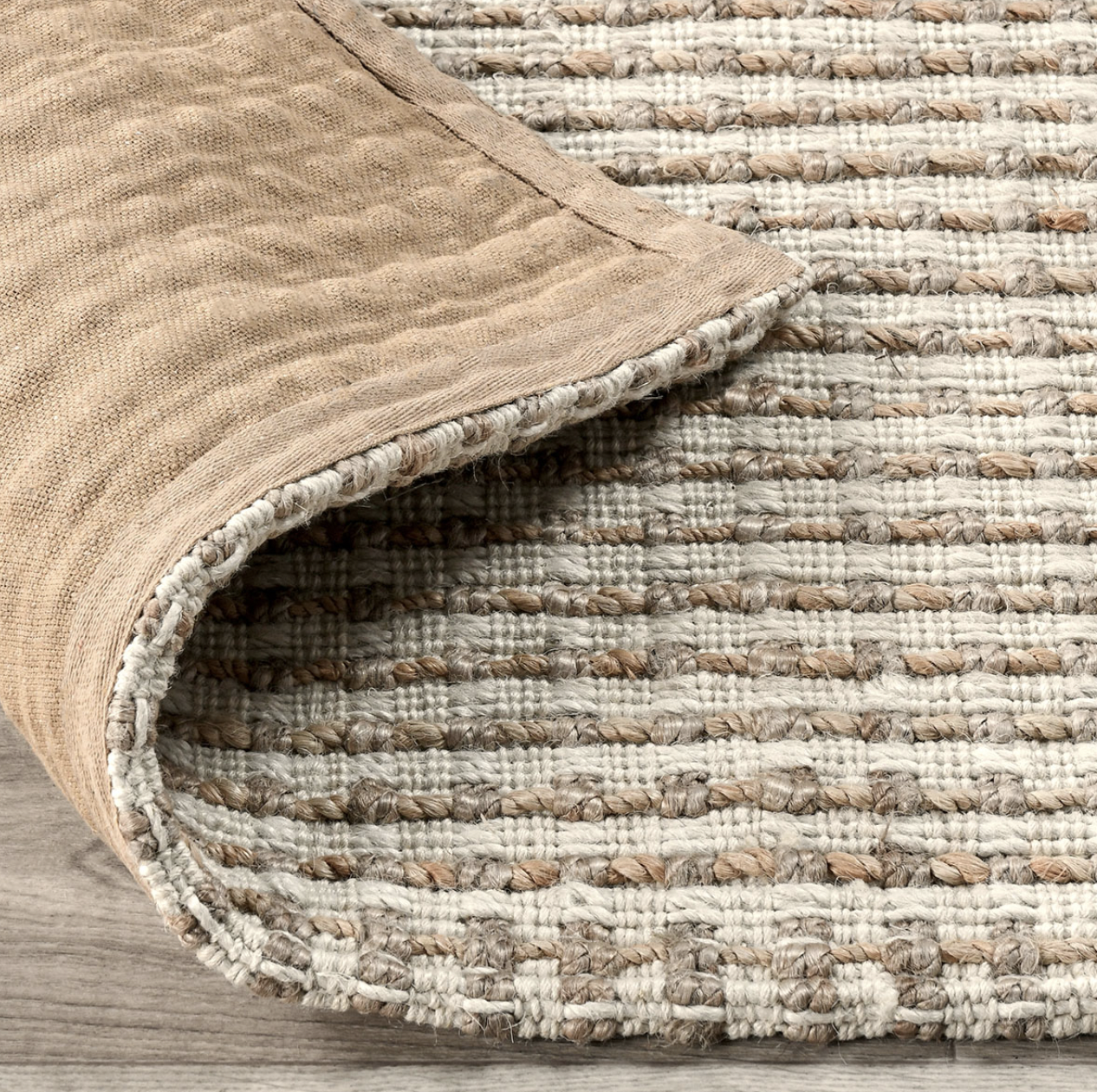 Surf City Handwoven Jute Rug Ivory Natural