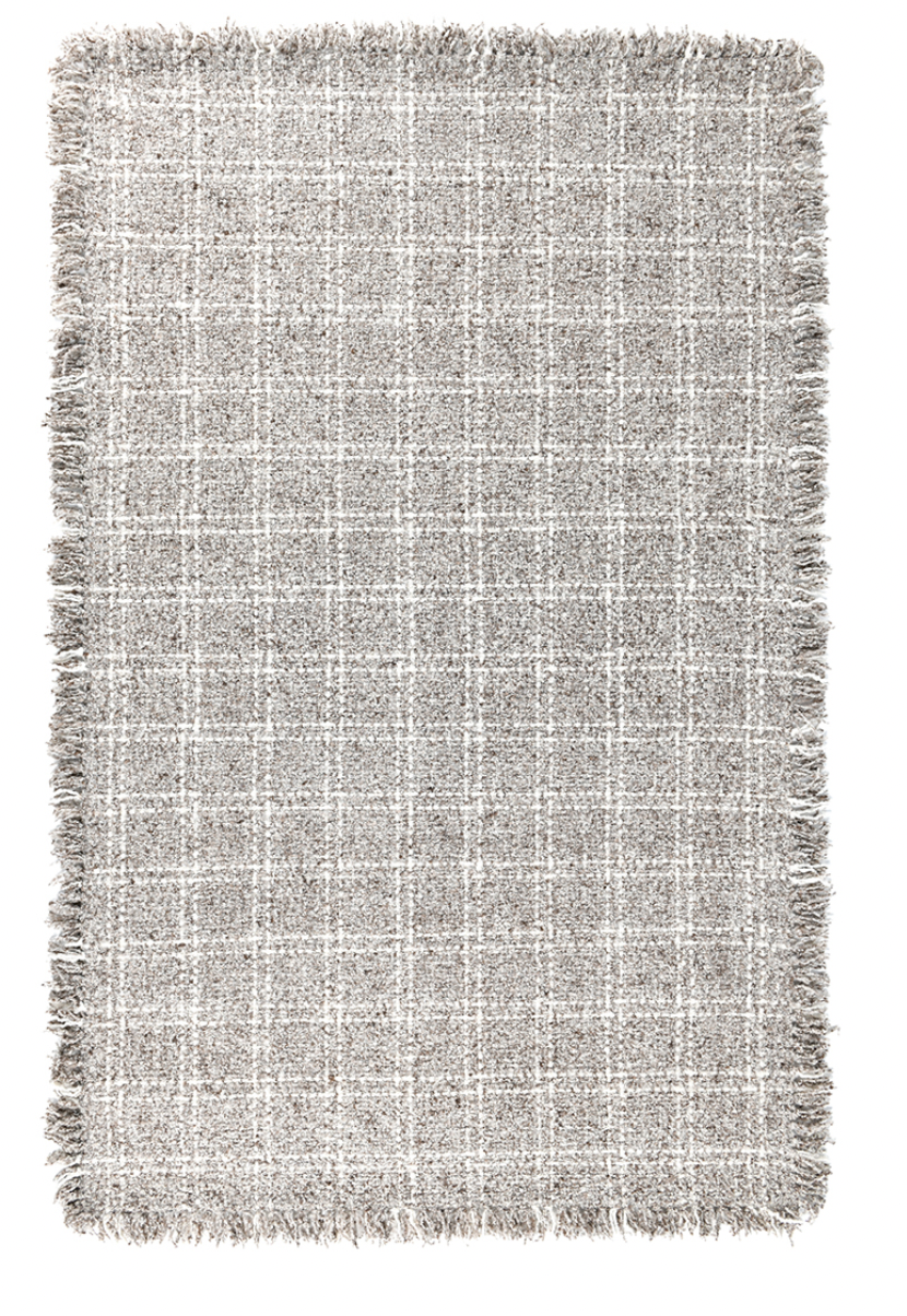 Bradley Hand Spun Wool Rug Natural Ivy Check