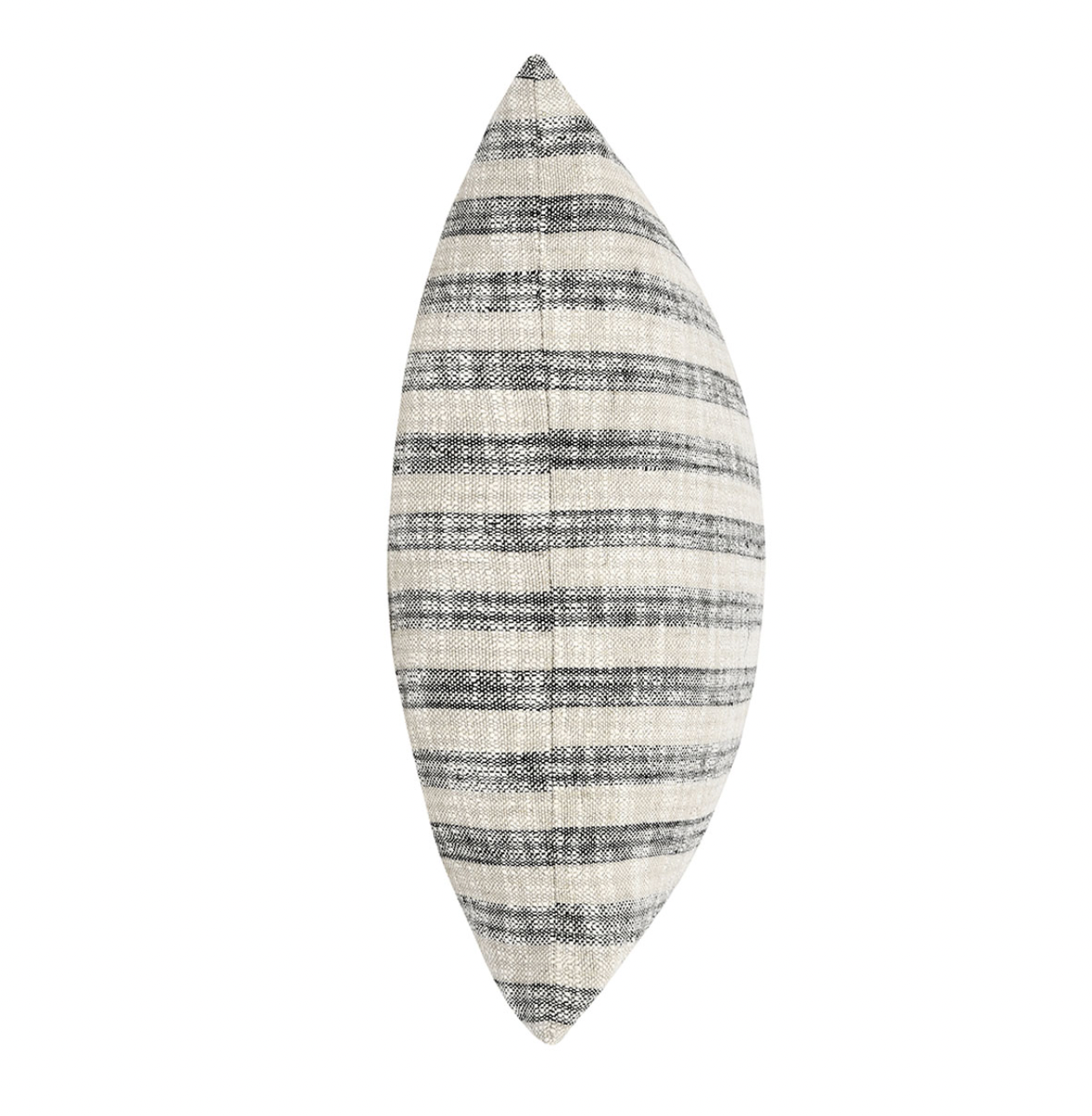 A Loma Beach Natural Black Striped Linen Pillow - Set of Two