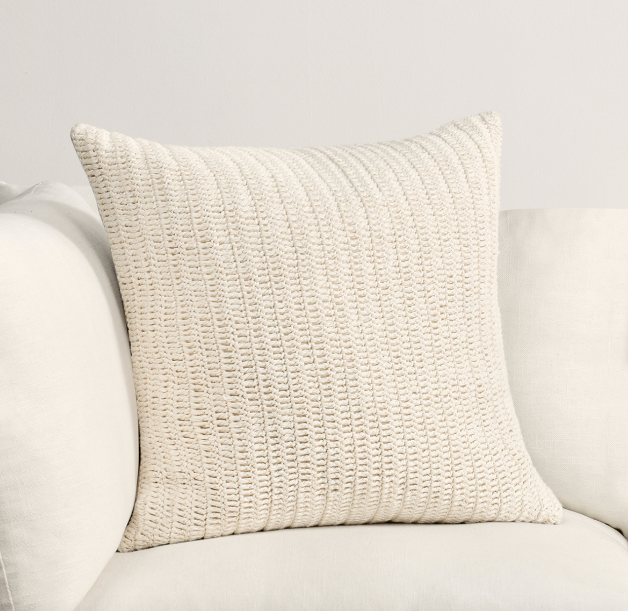 Driftwood Belgian Flax Linen Pillow Ivory - Set of Two