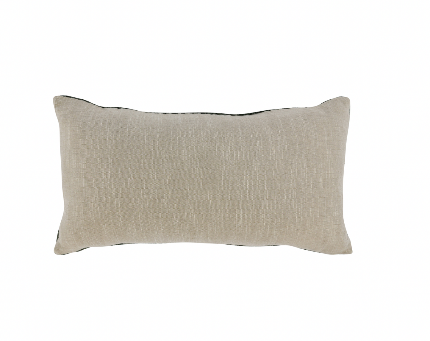 Driftwood Belgian Flax Linen Lumbar Pillow Green - Set of Two