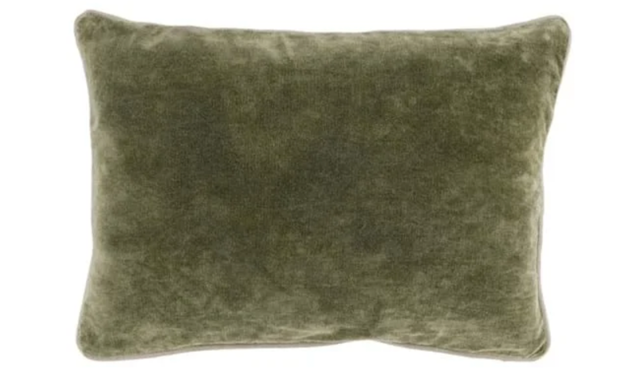 Moss Velvet Green Pillow - Set of Two