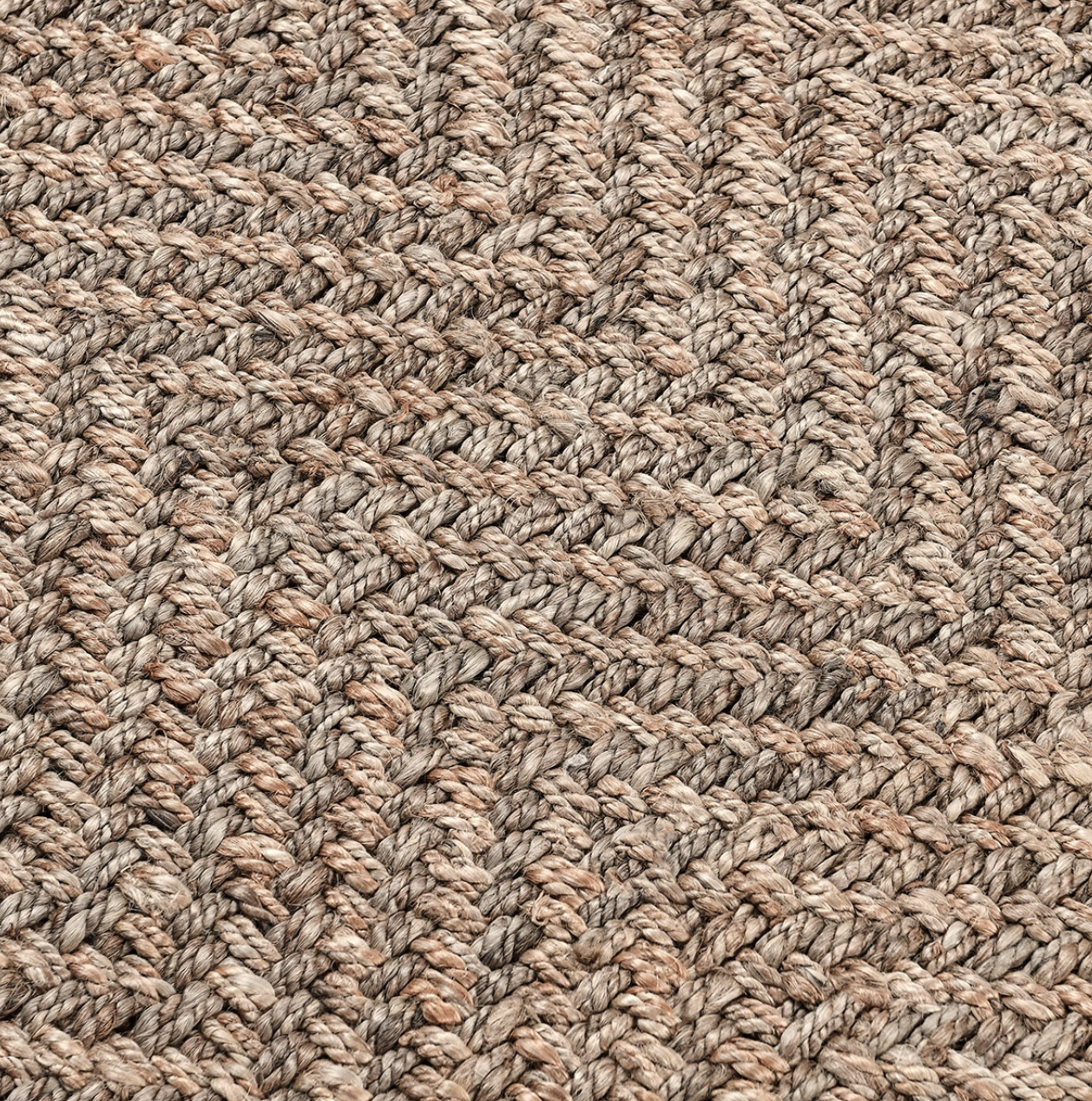 Herringbone Handwoven Jute Rug Natural