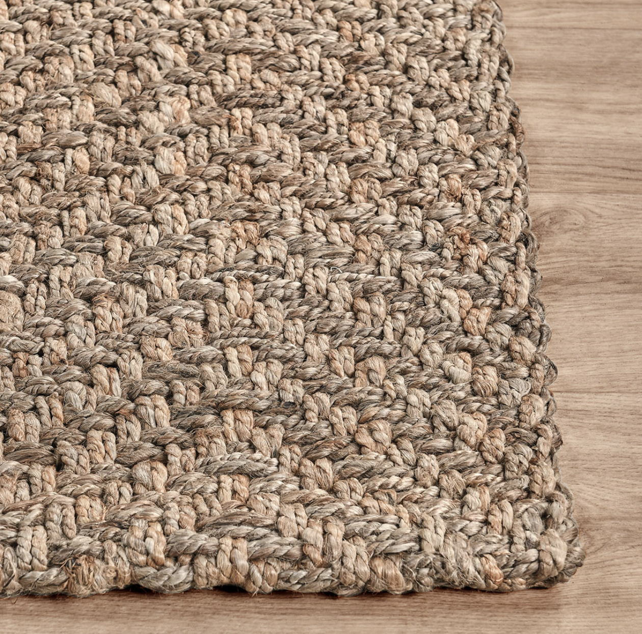 Herringbone Handwoven Jute Rug Natural