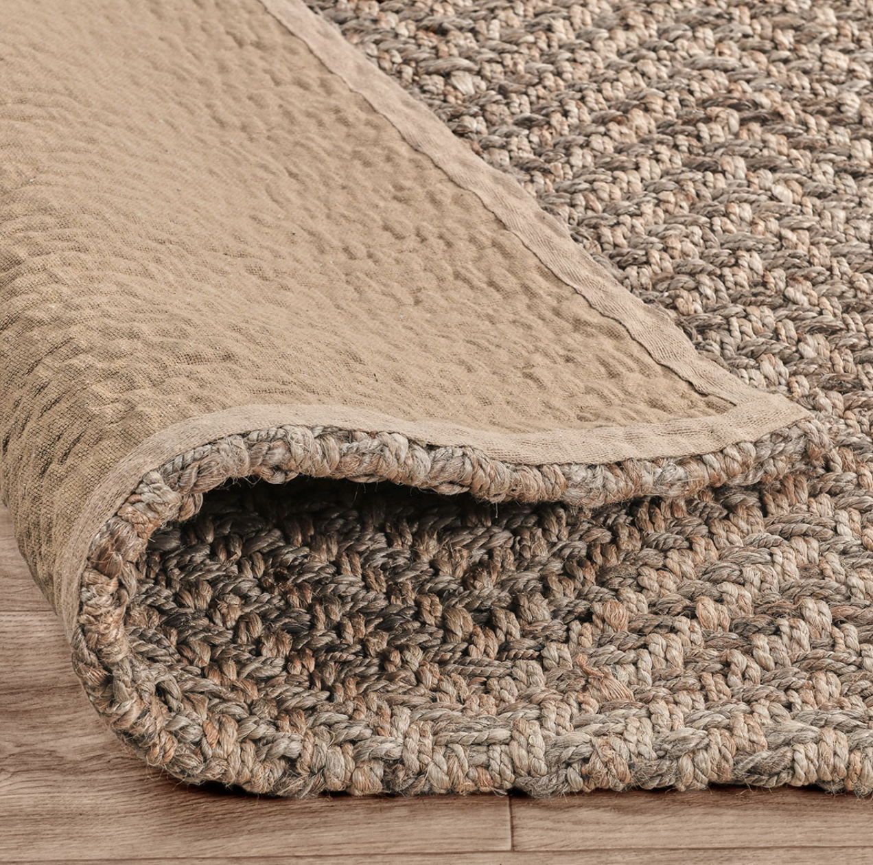 Herringbone Handwoven Jute Rug Natural